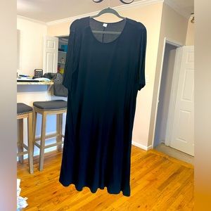 Simple black casual dress